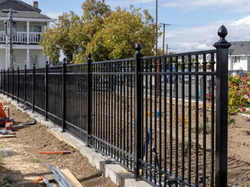 Installed aluminum fence in Western NC by First Fence