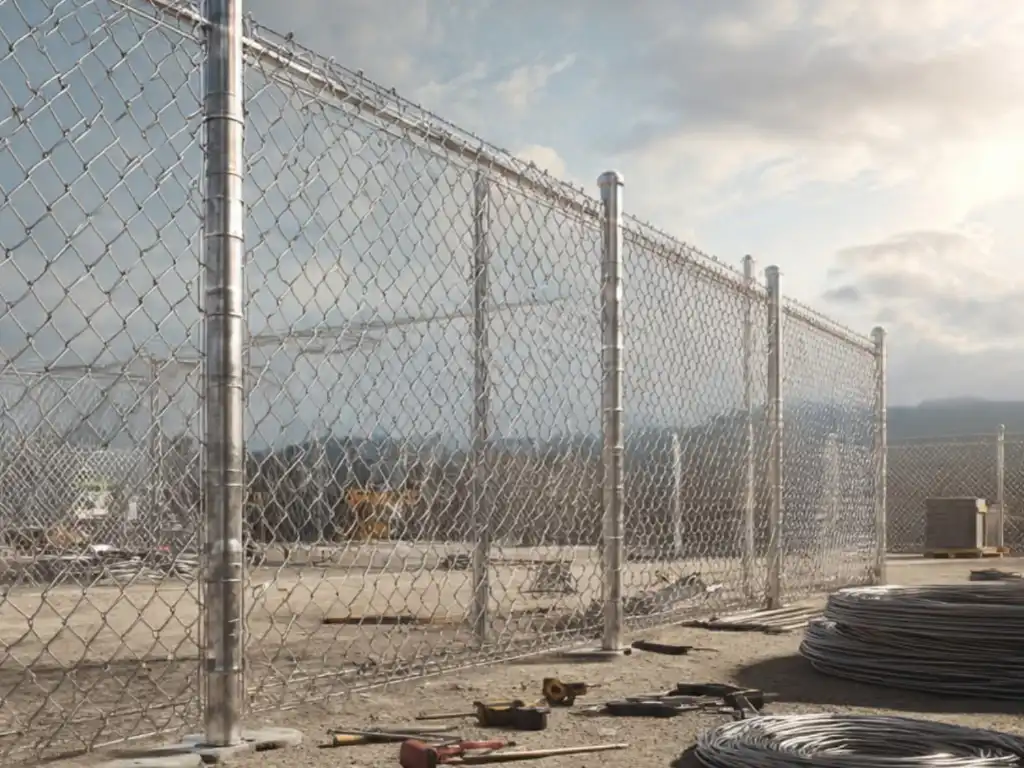 Installed chain link fence in Western NC by First Fence