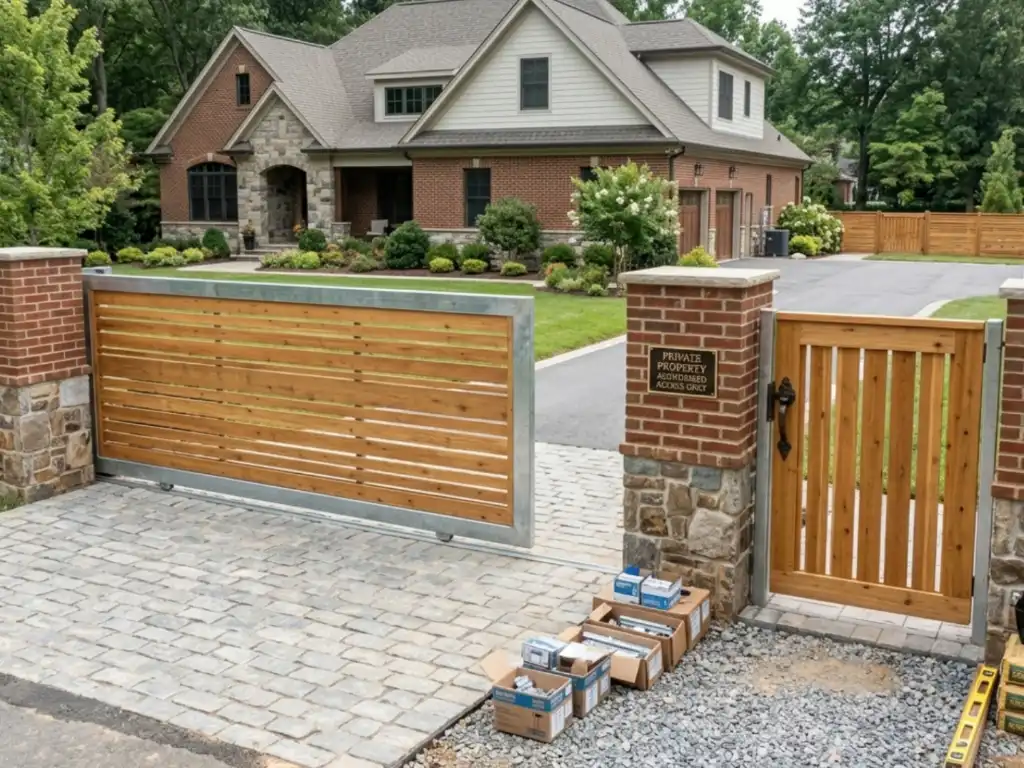 First Fence crew installing fence in Conover NC