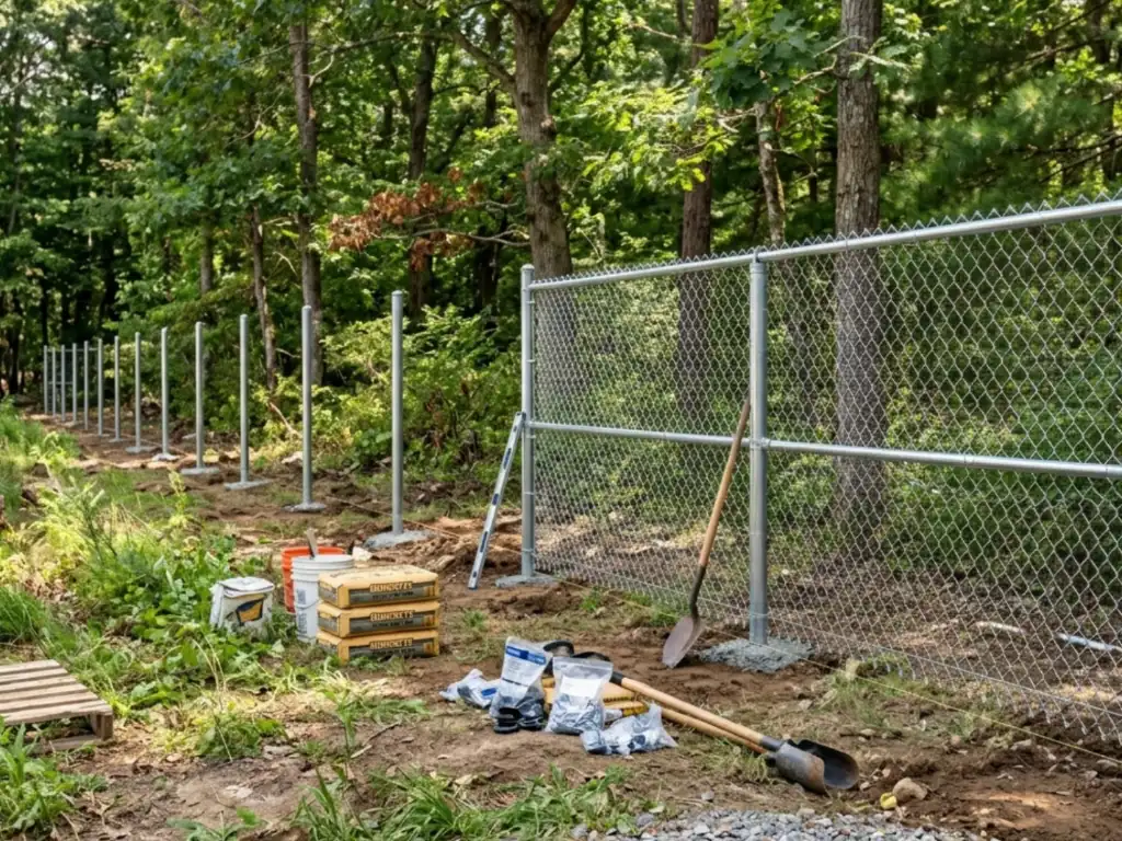 First Fence crew installing fence in Kannapolis NC