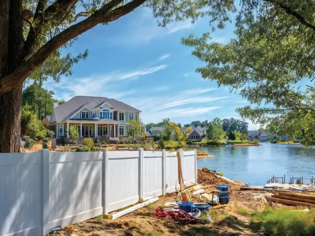 First Fence waterfront fence installation at Lake Norman NC